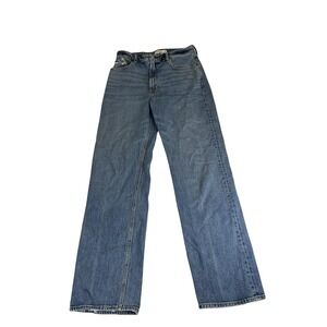 Abercrombie Curve Love 90s Relaxed High Rise Jeans Blue Size 30/10 Long